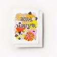 Yellow Owl Workshop - Hello Beautiful (Floral) Risograph Card For Discount