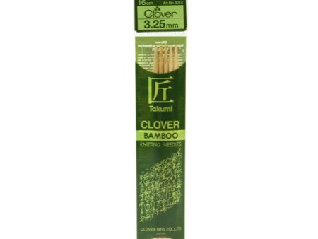 Clover Takumi Bamboo Knitting Needles - 3.25mm - 5pk Hot on Sale