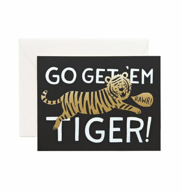 Go Get Em Tiger Greetings Card Online