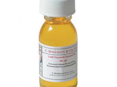 Roberson Cold Pressed Linseed Oil 60 ml Online now