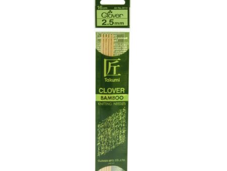 Clover Takumi Bamboo Knitting Needles - 2.5mm - 5pk Online now