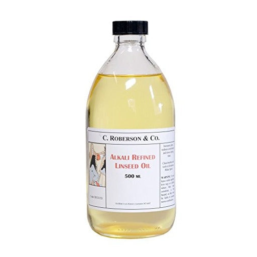 Roberson Linseed Oil Alkali Refined 500 ml Online now