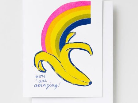 Yellow Owl Workshop Banana Rainbow Riso Card Supply