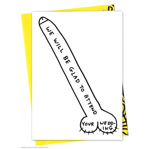 David Shrigley - Wedding Acceptance - Card on Sale