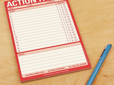 Action Items! Notes Pad For Cheap