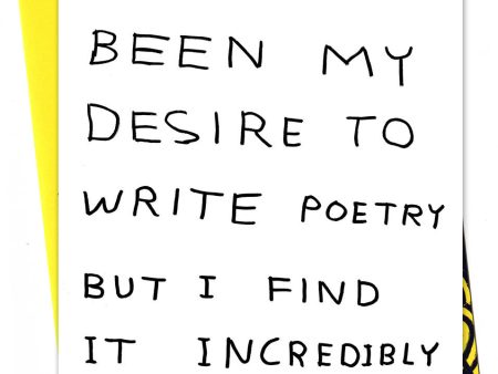 David Shrigley Write Poetry Greetings Card Online Sale