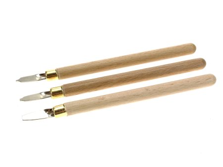 Abig - Set Of 3 Metal Work Nibs in Wooden Handles Online