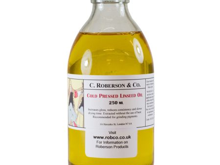 Roberson Cold Pressed Linseed Oil 250 ml on Sale