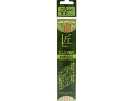 Clover Takumi Bamboo Knitting Needles - 3.0mm - 5pk on Sale