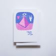 Yellow Owl Risograph Card - Infinite Love Pyramid For Cheap