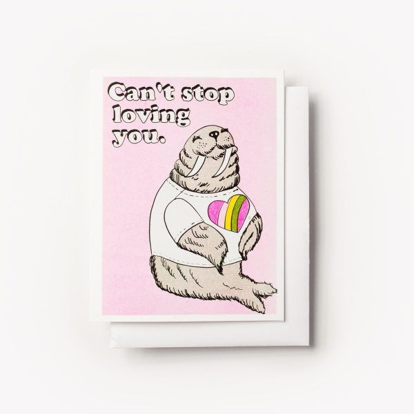 Yellow Owl Workshop - Cant Stop Loving You Risograph Card Discount