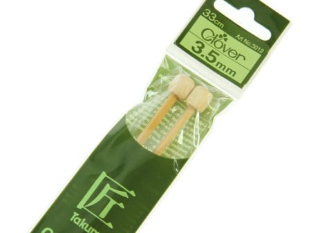 Clover Takumi Bamboo Knitting Needles - 3.5mm - 2pk Online now