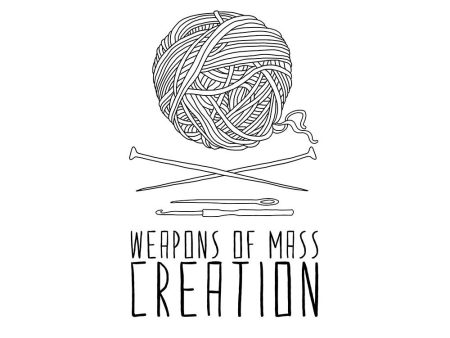 Weapons of Mass Creation - Knitting - Greetings Card Online Sale