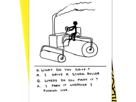 David Shrigley - Steam Roller - Card For Discount