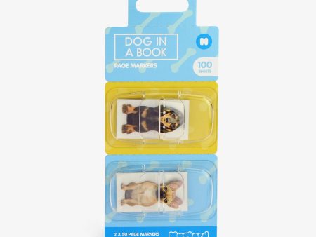 Dog in a Book Page Markers Sale