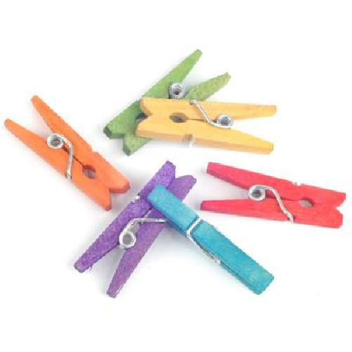 Coloured Mini Pegs 25mm 50 Pk Discount